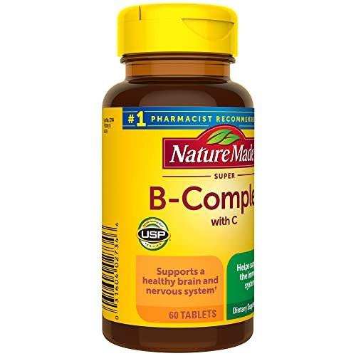Nature Made Super B Complex with Vitamin C and Folic Acid, Dietary Supplement for Cellular Energy Support, 60 Tablets, 60 Day Supply - görsel 11