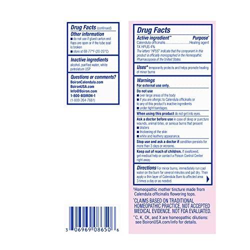 Boiron Calendula Burn Ointment for Relief from Minor Burns from Cooking, Friction, or Sunburns - 1 oz - görsel 1
