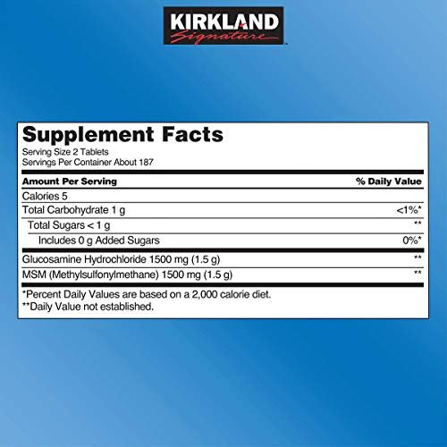Kirkland Signature Glucosamine with MSM, 375 – Easy-to-Swallow Tablets: The tablets are coated for ease of – Image 3