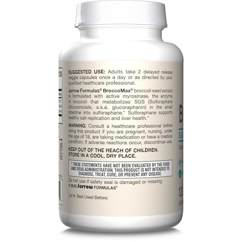 Jarrow Formulas BroccoMax Sulforaphane – Amount Per Serving: Sulforaphane Glucosinolate (from Broccoli Seed – Image 9