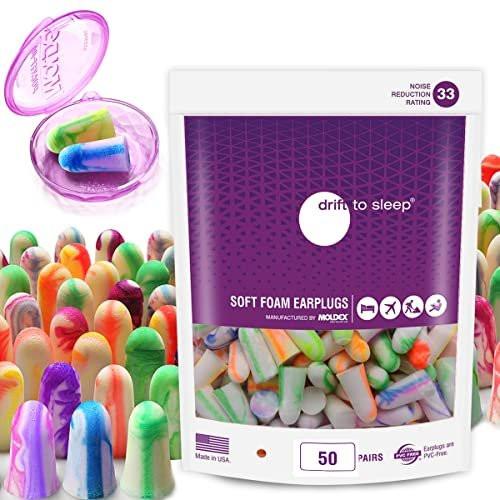 MOLDEX Soft Foam Earplugs Softies® Ear Plugs for Sleeping, Snoring, Work, Travel, Shooting -33dB Highest NRR Made in USA (Multi Color, 50 Pairs) - görsel 2