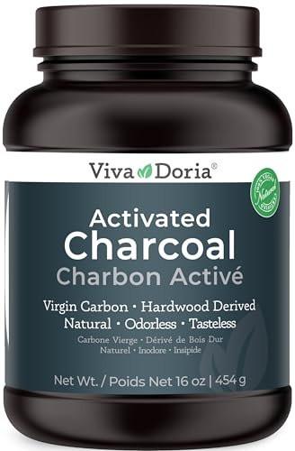 Viva Doria Virgin Activated Charcoal Powder, Hardwood Derived, Food Grade, 16 Oz (1 Pound) - görsel 1