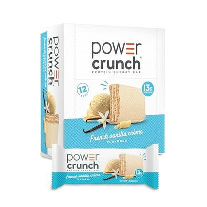 Power Crunch Protein Energy Wafer Bars, French Vanilla Creme, 1.4 Ounce (12 Count)