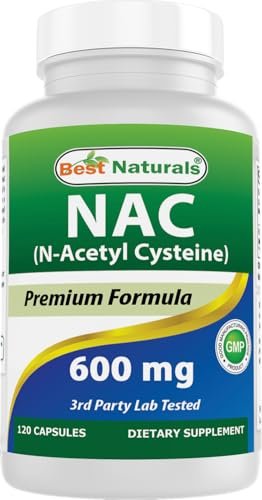 Best Naturals NAC - N Acetyl Cysteine 600 mg 120 Capsules - Powerful Antioxidant Supplement