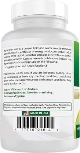 Best Naturals Alpha Lipoic Acid 300 mg 120 Capsules - görsel 6