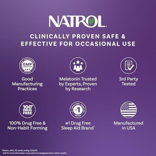 Natrol Melatonin 5mg Fast Dissolve Tablets, Sleep Support Supplements for Adults, Strawberry Flavor, 150 Tablets, Up to 150 Day Supply - görsel 18