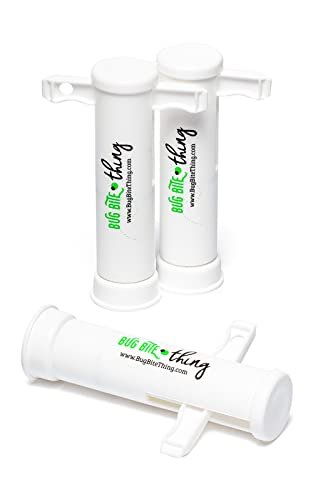BUG BITE THING Suction Tool – Natural Insect Bite Relief for Bug Bites and Bee/Wasp Stings (White, 3-Pack)