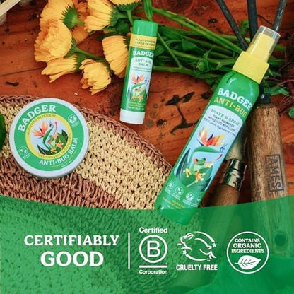 Badger Bug Repellent Stick, All Natural Mosquito Repellent with Citronella, Pleasant Smelling Insect Repellent Travel Size for Kids and Adults, 0.6 oz, 2-Pack