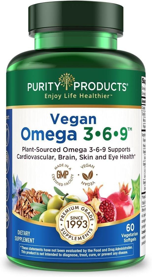 Purity Products Omega 3-6-9 Vegan and Vegetarian Formula - “5 in 1” Essential Fatty Acid Complex - Scientifically Formulated Plant-Based Omega 3 6 9 Essential Fatty Acids (EFA) - from (60) - görsel 10