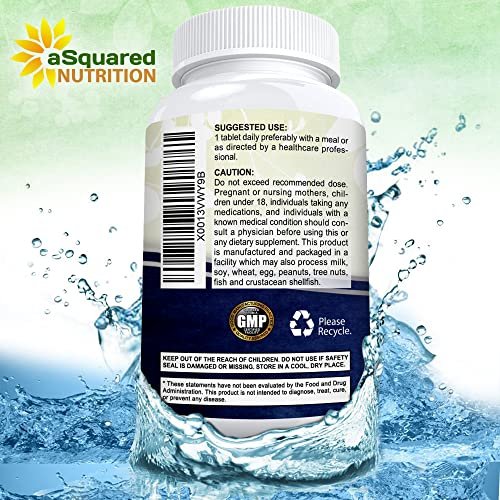 aSquared Nutrition Vitamin B12-5000 MCG Supplement with Methylcobalamin (Methyl B-12) - Max Strength Vitamin B 12 Support to Help Boost Natural Energy, Benefit Brain & Heart Function - 120 Tablets - görsel 2