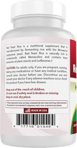 Best Naturals Red Yeast Rice 1200 mg (Non-GMO) 120 Tablets (Pack of 2) - görsel 9