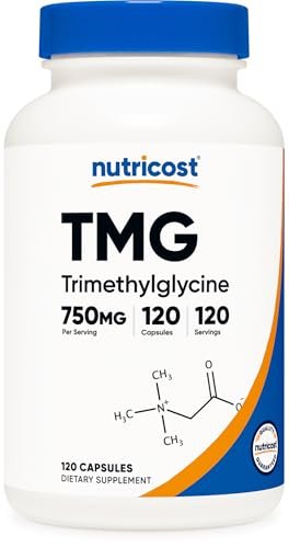 Nutricost TMG (Trimethylglycine) 750mg, 120 Capsules - görsel 10