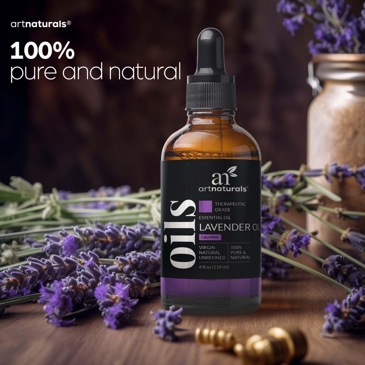 artnaturals 100% Pure Lavender Essential Oil - (4.0 Fl Oz / 118ml) - Premium Undiluted Therapeutic Grade Natural from Bulgaria - Aromatherapy for Diffuser, Skin and Hair Growth - görsel 9