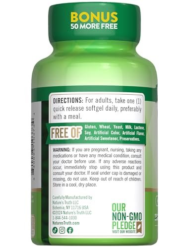 Nature's Truth Vitamin D3 2000 IU | 300 Softgels | High Potency Formula | Non-GMO & Gluten Free Supplement - görsel 4