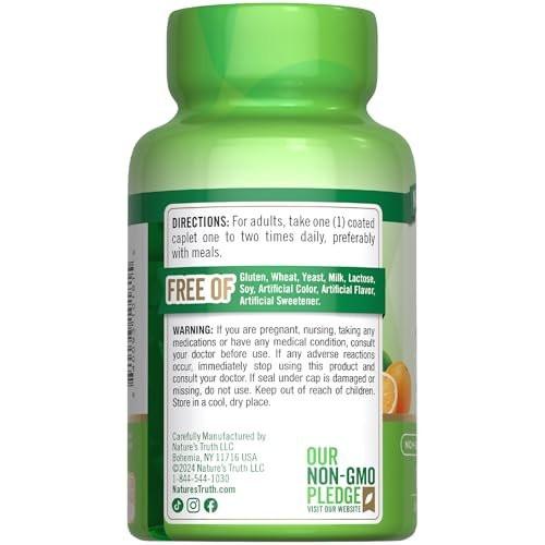 Nature's Truth Vitamin C Bioflavonoids & Rose Hips | 1000mg | 100 Caplets | Vegan, Non-GMO and Gluten Free Supplement - görsel 13