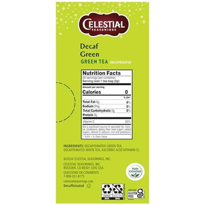 Celestial Seasonings Decaf Green Tea Bags 20 Count
