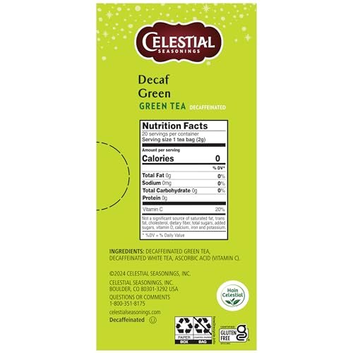 Celestial Seasonings Decaf Green Tea Bags 20 Count - görsel 2