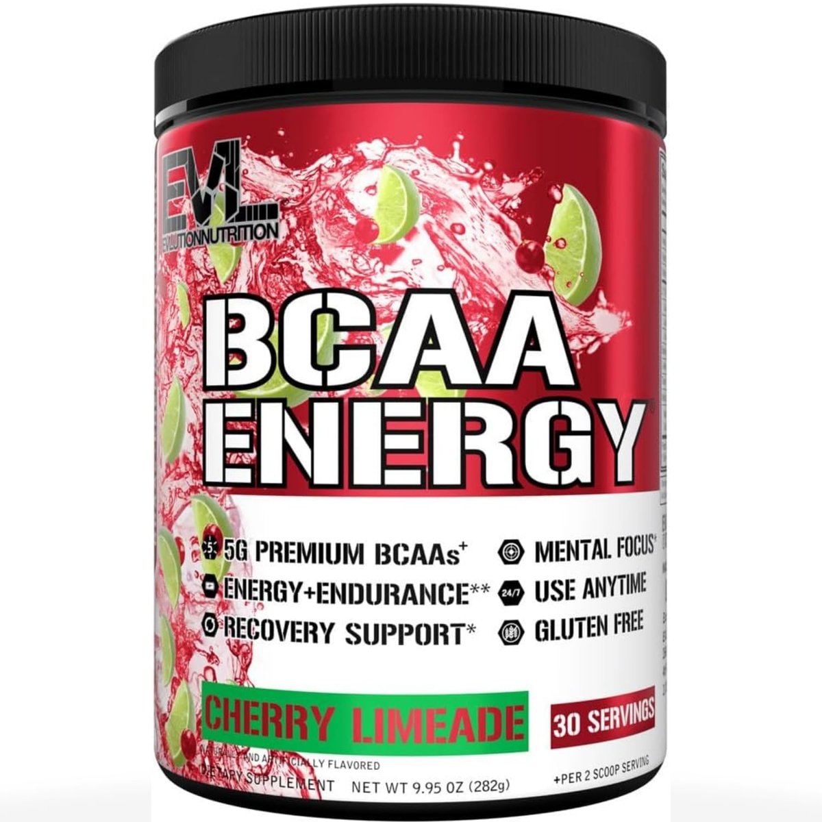 EVL BCAAs Amino Acids Powder - BCAA Energy Pre Workout Powder for Muscle Recovery Lean Growth and Endurance - Rehydrating Post Workout Recovery Drink with Natural Caffeine - Cherry Limeade - görsel 10