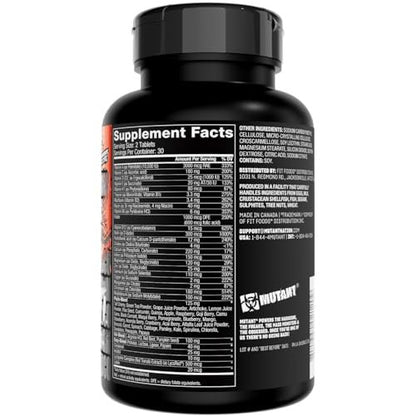 Mutant Multi - High Potency Vitamins with 75+ Ingredients Specifically Formulated for Heavy Lifting, 60 Tablets