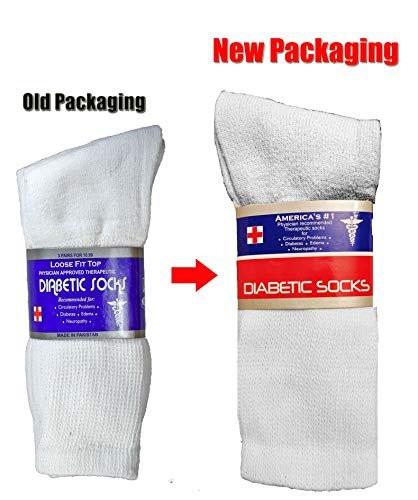 L&M LM 12 Pairs Diabetic Crew Socks Unisex 9-11, 10-13, 13-15 Black Grey White (10-13, White) - görsel 1