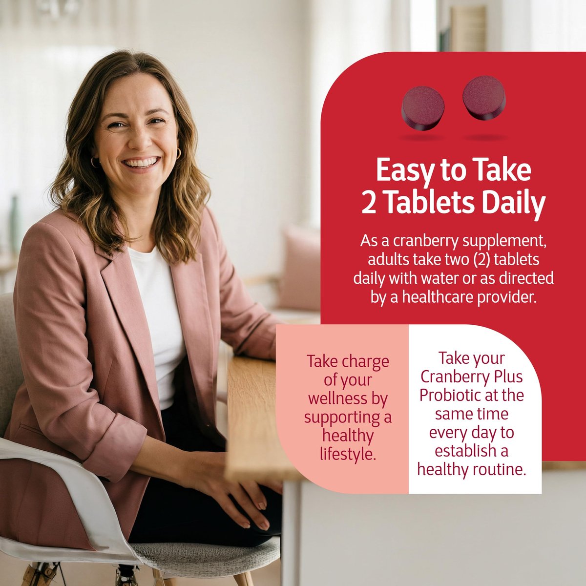 21st Century Cranberry Plus Probiotic Tablets, 60 Count - görsel 15