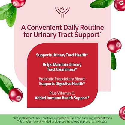 21st Century Cranberry Plus Probiotic Tablets, 60 Count