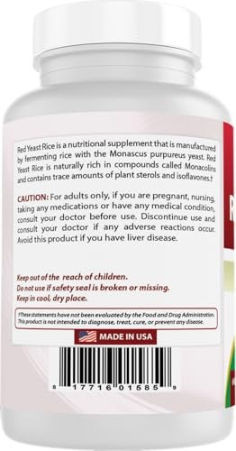 Best Naturals Red Yeast Rice 1200 mg (Non-GMO) 120 Tablets (Pack of 2) - görsel 6