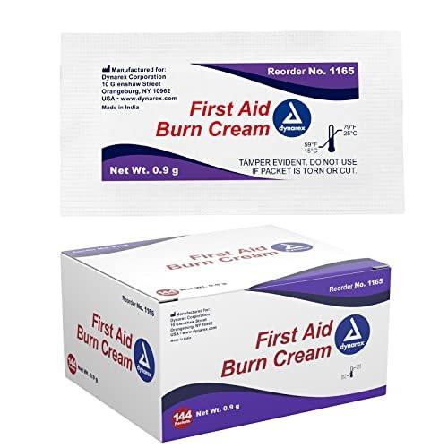 Dynarex First Aid Burn Cream - Burn Ointment For Minor Cuts, Wounds, Burns - Single Dose Water-Based Formula with Benzalkonium Chloride - For Medical & Home Care - 0.9g Packets, Box of 144 - görsel 9