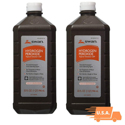 Swan Hydrogen Peroxide Topical Solution 16 oz (Pack of 4) or 32 oz (Pack of 2)