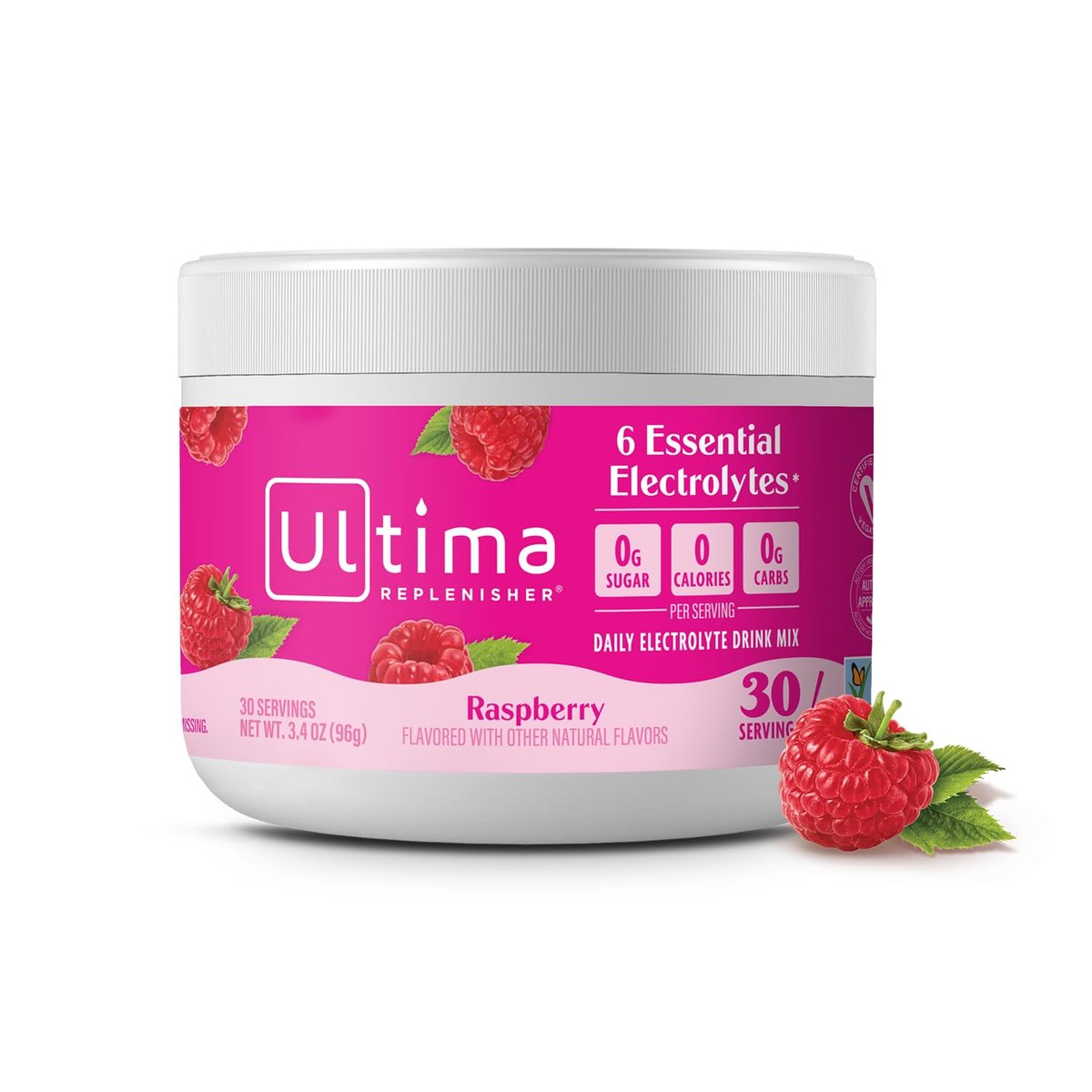 Ultima Replenisher Daily Electrolyte Powder – Flavor: Raspberry – Image 6