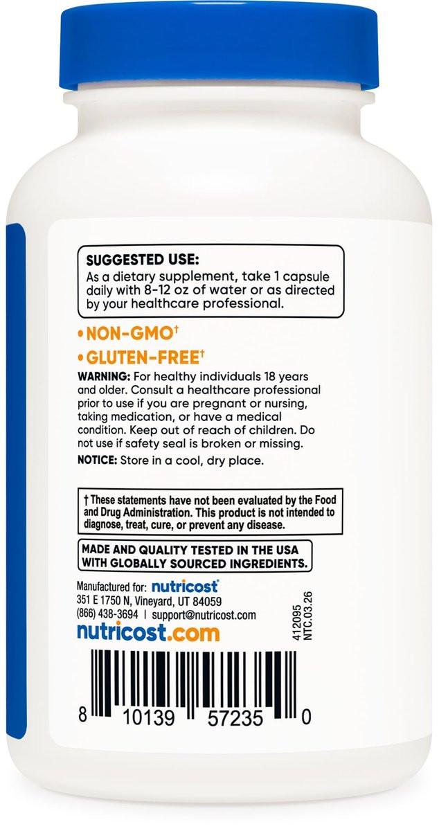 Nutricost High Potency Vitamin B Complex 462mg, 120 Capsules - with Vitamin C - Energy Complex - görsel 7