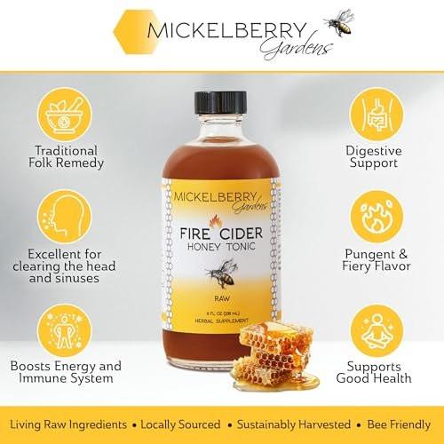 Fire Cider Apple Cider Vinegar Honey Tonic with Organic Turmeric Root, Ginger Root & Dandelion - Natural Digestion & Immune Support (8 Ounces) - görsel 4