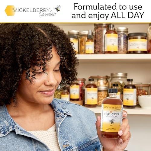 Fire Cider Apple Cider Vinegar Honey Tonic with Organic Turmeric Root, Ginger Root & Dandelion - Natural Digestion & Immune Support (8 Ounces) - görsel 14