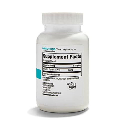 365 by Whole Foods Market, N-Acetyl L-Cysteine 500mg, 100 Count