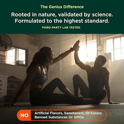 Genius Caffeine - Sustained-Release Microencapsulated Caffeine Pills for Smooth, Long-Lasting Energy & Focus - No Jitters or Crash - 100mg per Capsule - 100 Servings - Natural Performance Booster