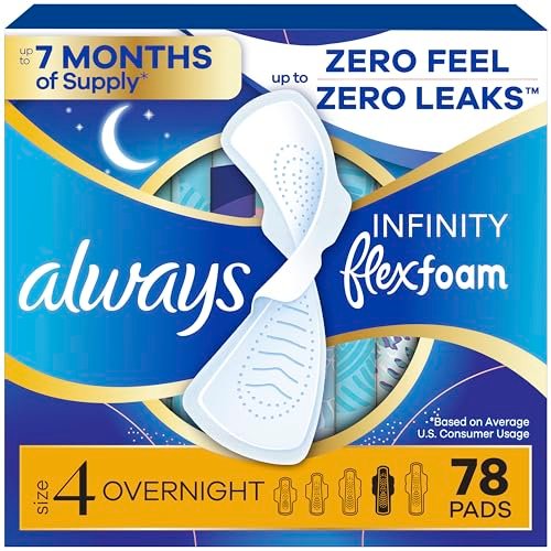 Always Infinity Feminine Pads for Women, – Flexfoam Material: Unlike traditional cotton pads, Flexfoam absorbs – Image 1