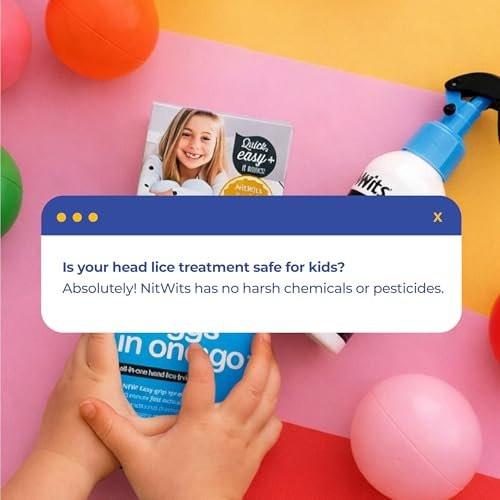 NitWits All-in-One Head Lice Treatment Spray, Kills Lice, Super Lice & Eggs, Includes Lice Spray 120ml & Lice Comb, Lice Treatment for Kids & Adults - görsel 11