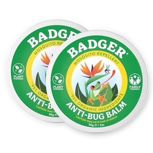 Badger Bug Repellent Tin, Organic Deet-Free Mosquito Repellent with Citronella, Family Friendly Pleasant Smelling Insect Repellent, Easy to Use, 2 oz Tin, 2-Pack - görsel 2