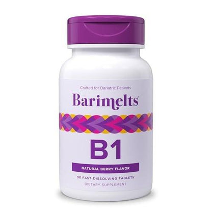 BariMelts Vitamin B1, 90 Fast-Dissolving Tablets (3-Month Supply), Sugar-Free Bariatric Vitamins for Women, Natural Berry Flavor
