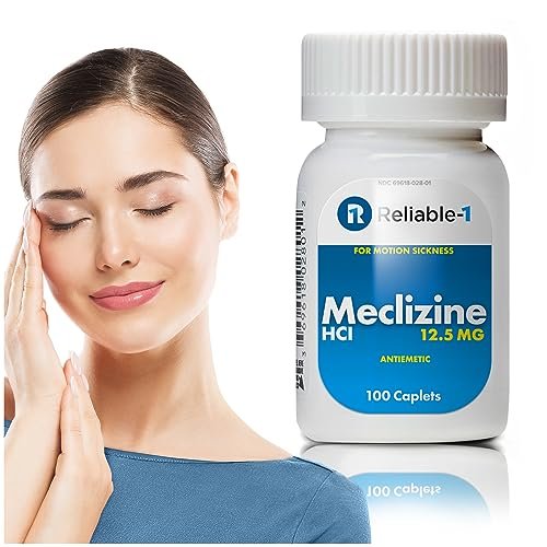 Reliable-1 Laboratories Meclizine HCL 12.5 mg Caplets - Prevent Nausea, Vomiting, and Dizziness Caused by Motion Sickness (100 Caplets, 1 Bottle) - görsel 2
