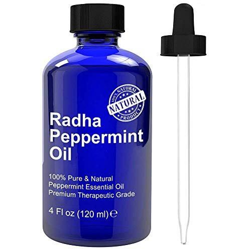 Radha Beauty Peppermint Essential Oil 4 oz - 100% Pure & Therapeutic Grade, Steam Distilled for Aromatherapy, Fresh Minty Scent, Focus, DIY Projects, Candles, Sprays and Fragrance - görsel 5