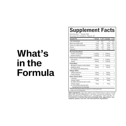 MuscleTech Pre-Workout Powder, Vapor X5 - Sports Nutrition Muscle Building Supplements for Women & Men - Intense Muscle Pump Energy Powder Drink Mix - Miami Spring Break, 272g (30 Servings) - görsel 4