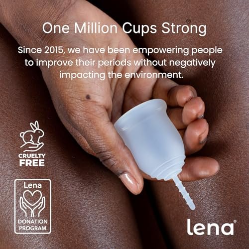 Lena Menstrual Cup Original - Soft Reusable Medical-Grade Silicone Period Cup for Women, Comfortable 12-Hour Leak-Free Protection, Beginner-Friendly Feminine Care - Small, Purple - görsel 12
