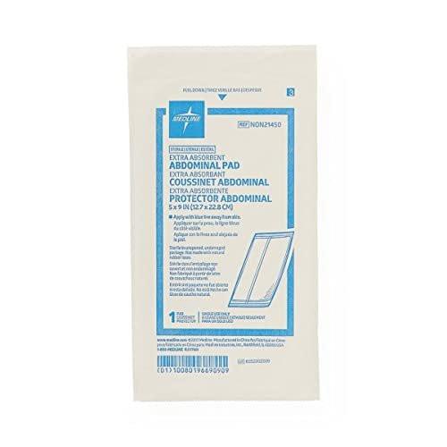 Medline NON21450H Sterile Abdominal Pads, Super Absorbent Pad, 5"X9", 25 Count - görsel 9