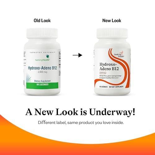 Seeking Health Hydroxo-Adeno B12, 2000 mcg, Methyl-Free, Supports Energy, Focus, Methylation, Detox & Homocysteine. Vegan, Vegetarian (60 Lozenges) - görsel 2