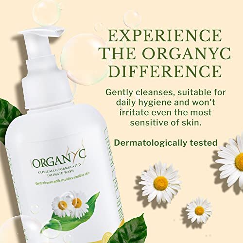 Organyc Feminine Intimate Wash for Sensitive Skin – Chlorine-Free, Paraben-Free, SLS/SLES-Free, No Synthetic Perfumes – 8.5 Fl Oz with Chamomile (2 Pack) - görsel 6