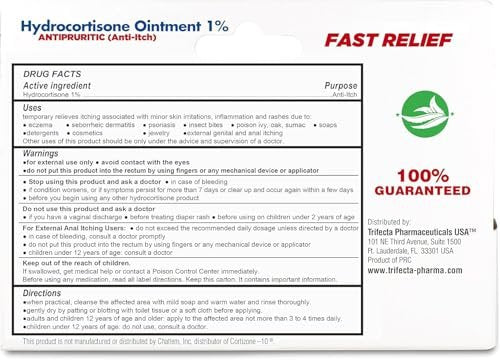 Globe Hydrocortisone 1% Maximum Strength Anti-Itch Cream (25 Packets) - Relieves Redness, Swelling, Itching from Bug Bites, Eczema, Rash - görsel 5