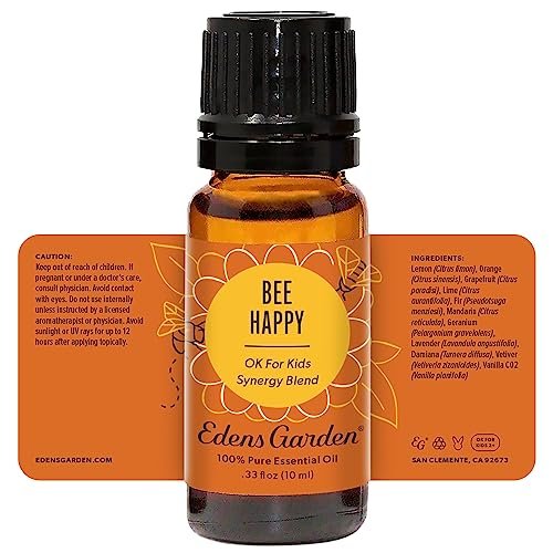 Edens Garden Bee Happy Essential Oil Blend – 100% Pure Premium Grade, Undiluted, Natural, Therapeutic, Aromatherapy, Best for Diffusing, Kid Safe, 10 ml (0.33 fl oz) - görsel 2