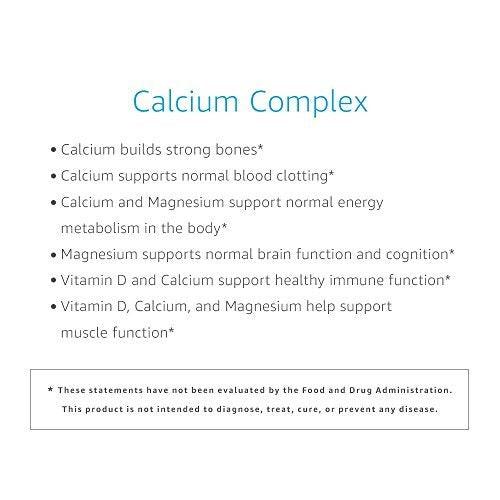 Calcium Complex 750mg with Vitamin D₂ and Magnesium – Vegan, 195 Capsules - görsel 1