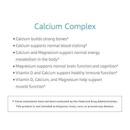 Calcium Complex 750mg with Vitamin D₂ and Magnesium – Vegan, 195 Capsules